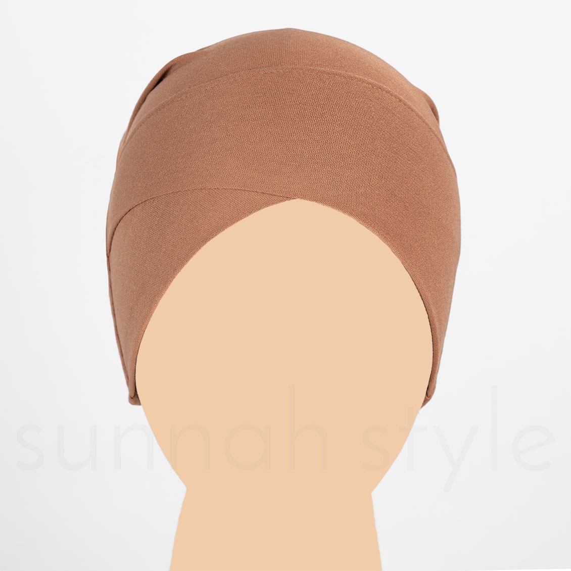 Sunnah Style Crossover Tube Underscarf Brown Hijab Cap